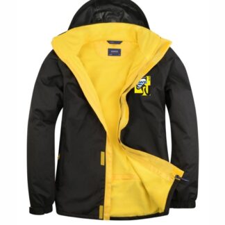 Uneek Outdoor Deluxe Black & Yellow Jacket (Adults)